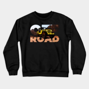 Off road off-road vehicle with an interesting graphic design for the mountains Crewneck Sweatshirt